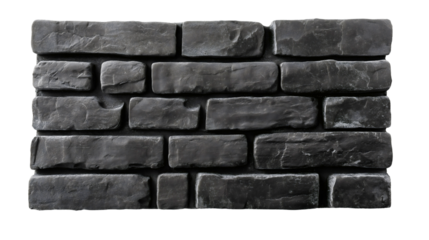 Realistic black brick wall texture with a rugged and aged design, vintage grunge background perfect for urban or retro themed wallpapers, banners, and construction inspired backdrop