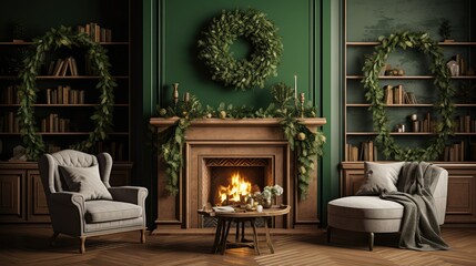 cozy wreath green