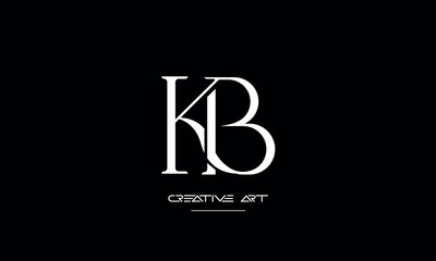 KB, BK, K, B abstract letters logo monogram