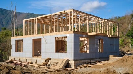 bare unfinished house