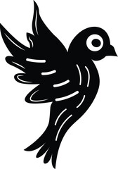 Flying Bird Silhouette Art Design