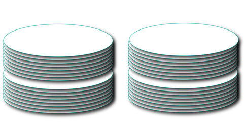 Stacked Circular Layers with grey color. Geometric Precision with Dual Stacked Cylindrical Forms. Abstract Geometry. Minimalist Stacked Discs in Perspective. Concentric Elegance: A Modern Art Form.