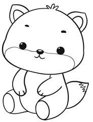 hand drawn fox