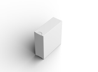 Render of a square sliding drawer box on a transparent background