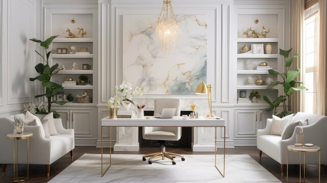 elegant feminine home office