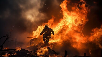 Fototapeta premium flames fire damage