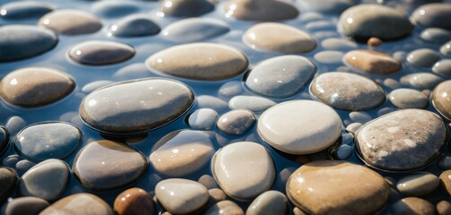 Shallow Water with River Stones