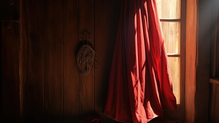 wooden red cloak