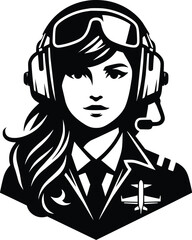 Aerospace Engineer Black and White Illustration