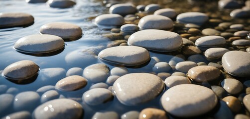 Stones and Sparkling Water Ripples