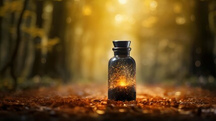misty black pill bottle