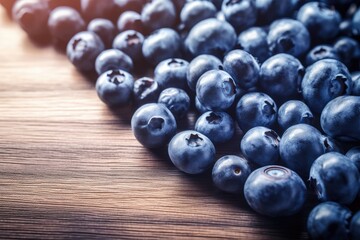 A pile of fresh blueberries