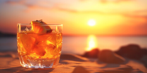 refreshing summer cocktail for the beach Generative AI