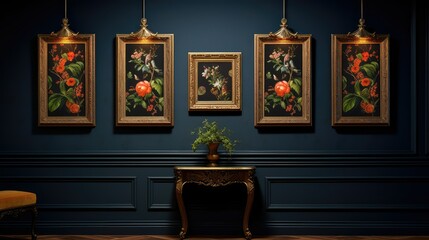 Fototapeta premium elegance 3 frames on wall