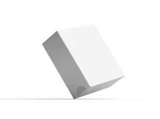 Rendered image of a square sliding drawer box on a light background