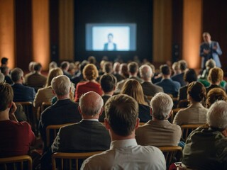 Engaged audience at a captivating conference event