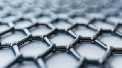 Fototapeta premium Material science studies compounds. Abstract hexagonal structure background