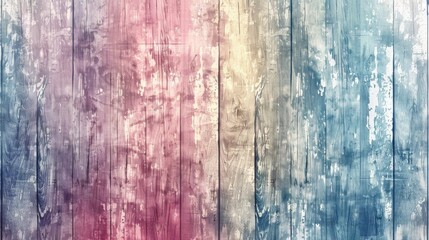 Obraz premium A soft, colorful wood pattern with faded pastels and subtle grain texture, ideal for a modern abstract wallpaper