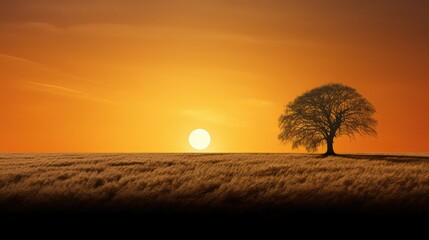 Fototapeta premium field grass and trees