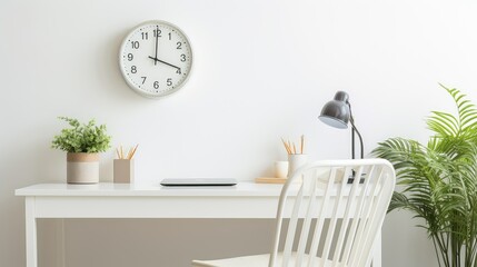 stylish white office desk