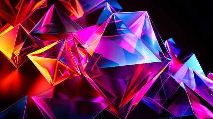 Futuristic abstract crystal structures digital environment vibrant background high-tech perspective for visual exploration