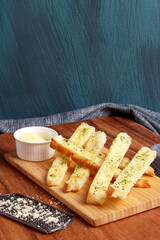 cheese parmesan cheddar french bread parsley creamy italian food photography background product art