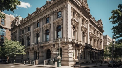 Fototapeta premium columns exterior of office building