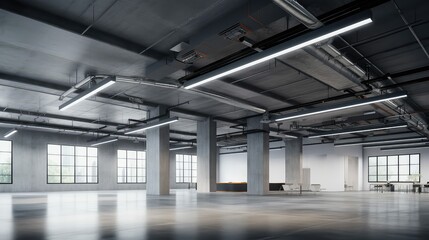 minimalist office ceiling
