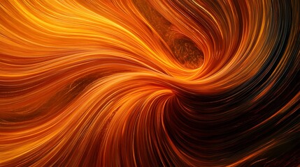 Abstract fiery swirls creating a vortex effect