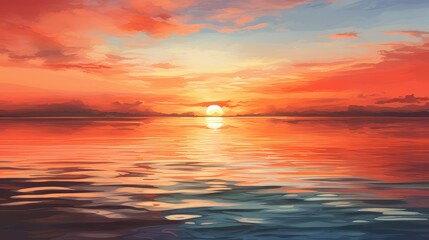 Fototapeta premium calm water orange
