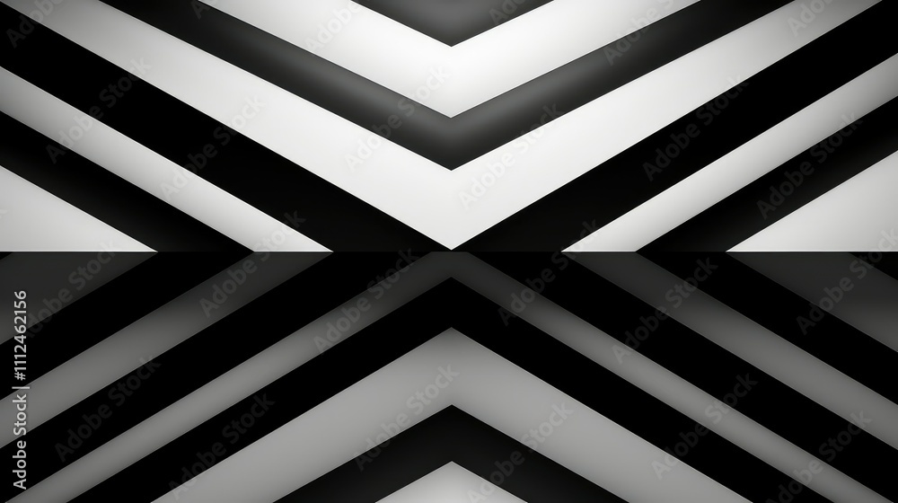 Canvas Prints symmetry black white stripe background