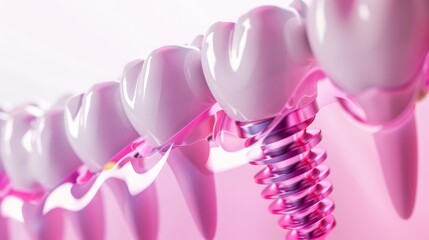 Fototapeta premium dental implants on a white background
