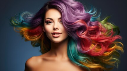 Fototapeta premium playful color book hair