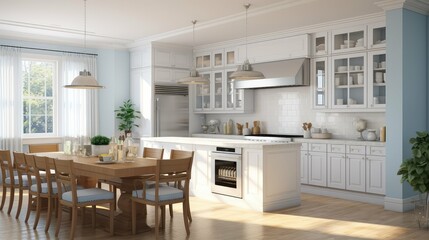 fresh white and light blue