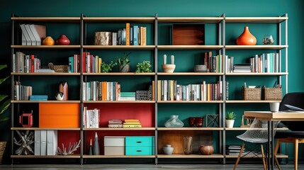 creative bookcase office