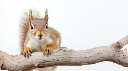 Obraz premium nature squirrel white background