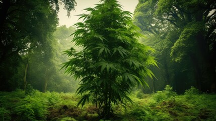 Obraz premium forest cannabis tree