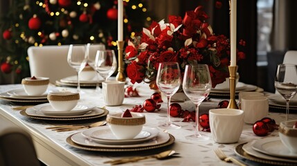 Fototapeta premium decor new year table