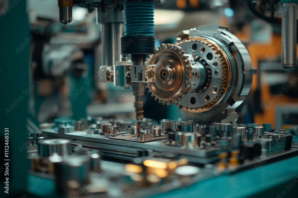 Poster Mechanic skillfully disassembling machinery in a time-lapse setting