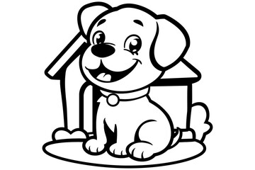 illustration of a cartoon dog