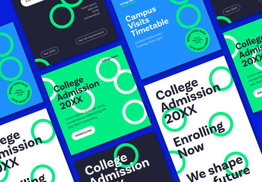 Green & Blue Social Media Set