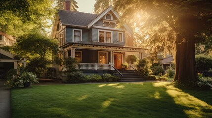 Obraz premium golden photographing a house