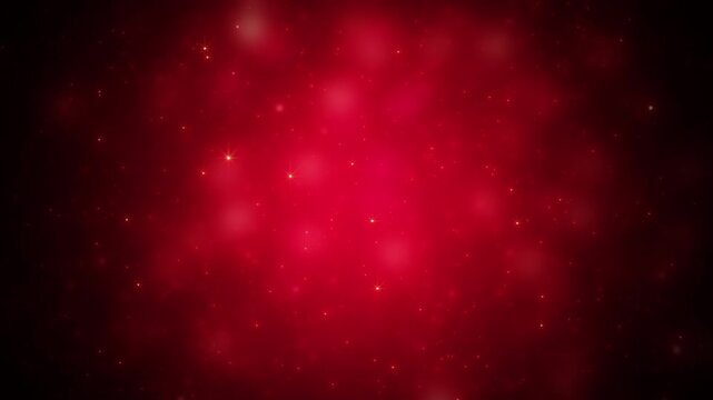 Sparkling Red Background with Glowing Particles for Christmas and New Year