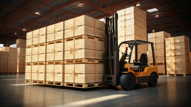 trnsport box on a pallet