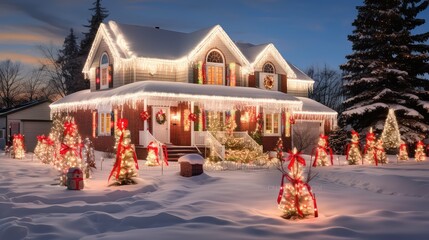 holiday christmas light house