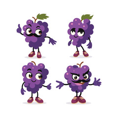 Grapes with platform shoes vector design