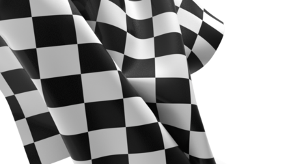 The checkered flag waves in the wind a symbol of victory and the thrill of competition