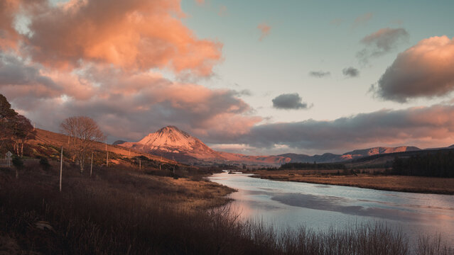 Mount Errigal and the Serene Donegal Landscape