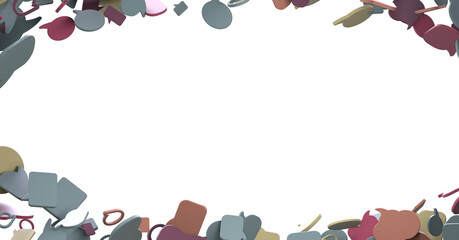 touching 3D rendering flying email icon with his fin