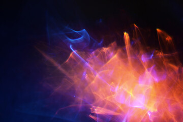 Blue and dark light lens flare texture. Abstract overly
